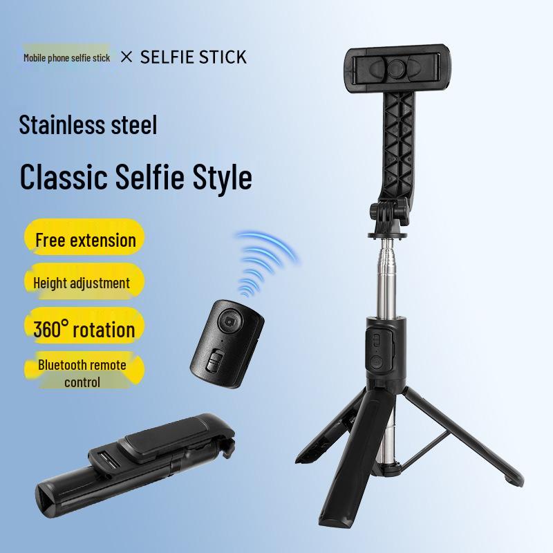 Tragbarer Anti-Wackel Bluetooth Selfie-Stick und Stativ mit Handheld-Gimbal für Smartphones