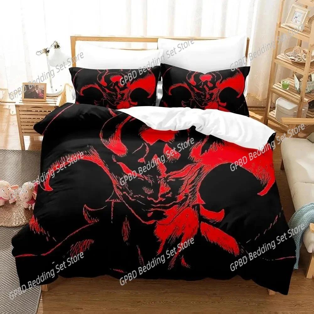 Anime Devilman Crybaby Beding Set 3D Printed Suitable for Bedrom Soft with Soft Fabric Duvet Cover Set With Pilowcases Children Kids Home Textile