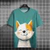 3D Digital Printed T-shirt for Men's and Women's Casual Round Neck