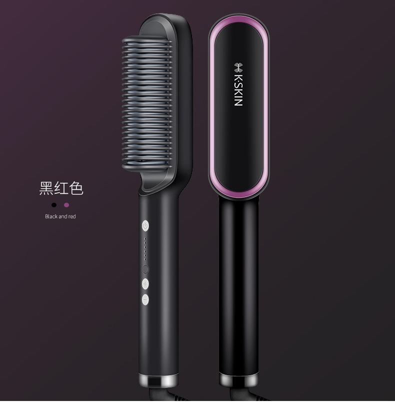 

Портативная расческа-выпрямитель 2 в 1, горячая расческа, ионная выпрямляющая и завивающая щетка, защита от ожогов, быстрый керамический нагрев, инструмент для укладки волос UK