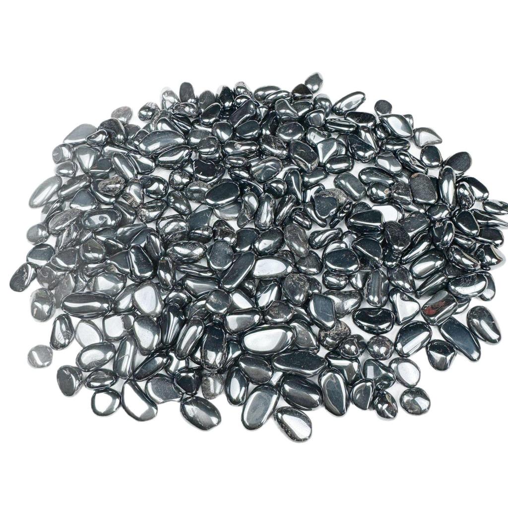 Hematyt Kruszony Kamień Ozdobny do Oczyszczania i Rozmagnesowywania, Idealny do Akwariów, Doniczek i Ofiar dla Buddy.