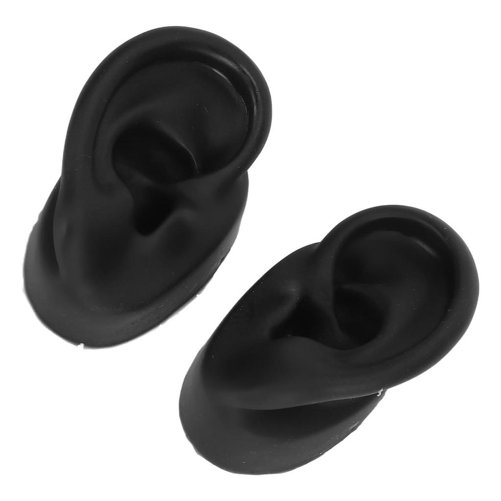 Silicone Ear Model Lifelike Flexible Reusable Left Right Ear Piercing Practice Model for Earrings