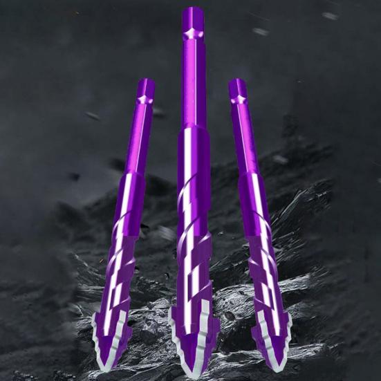 1/4/6Pcs Four-Edged Sawtooth Drill Bits High Hardness Rust Resistant Multifunctional Four Blade Serrated Eccentric Drill Bits