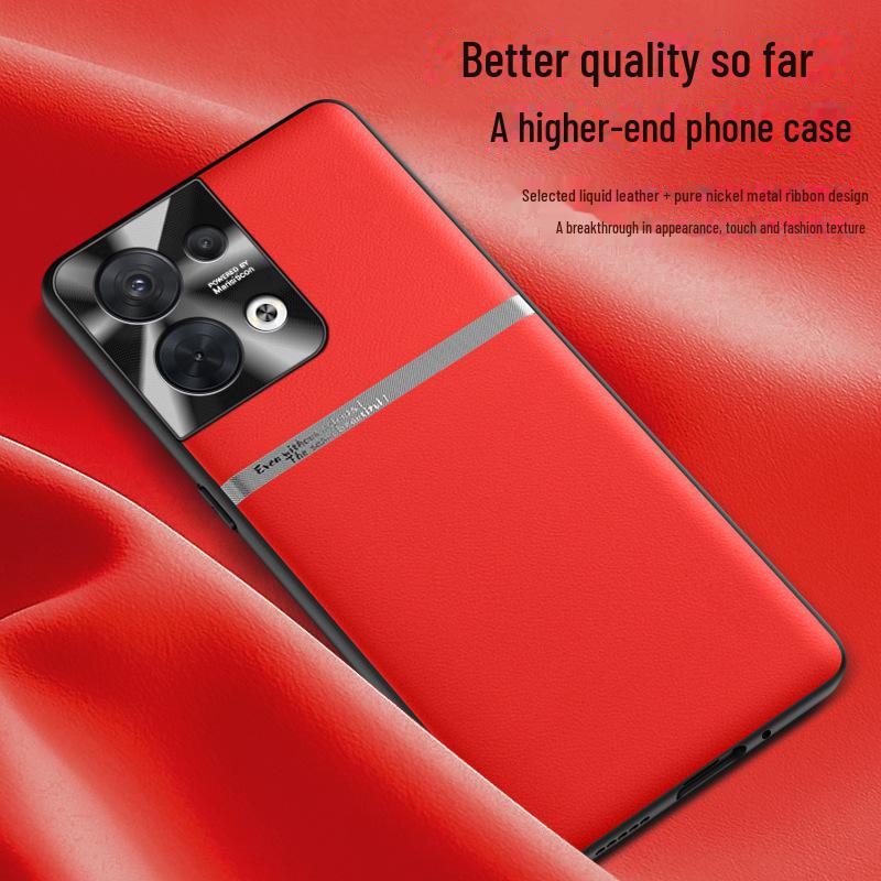 Liquid Leather Anti-Fall and Anti-Fouling Case for OPPO Reno 8