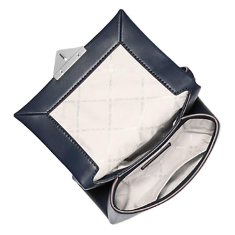 Michael Kors Mk Cece Silver Hardware Push Lock Crossbody Bag Small Women Crossbody Bag Navy-Blue 35F3S0EC5O-NAVY