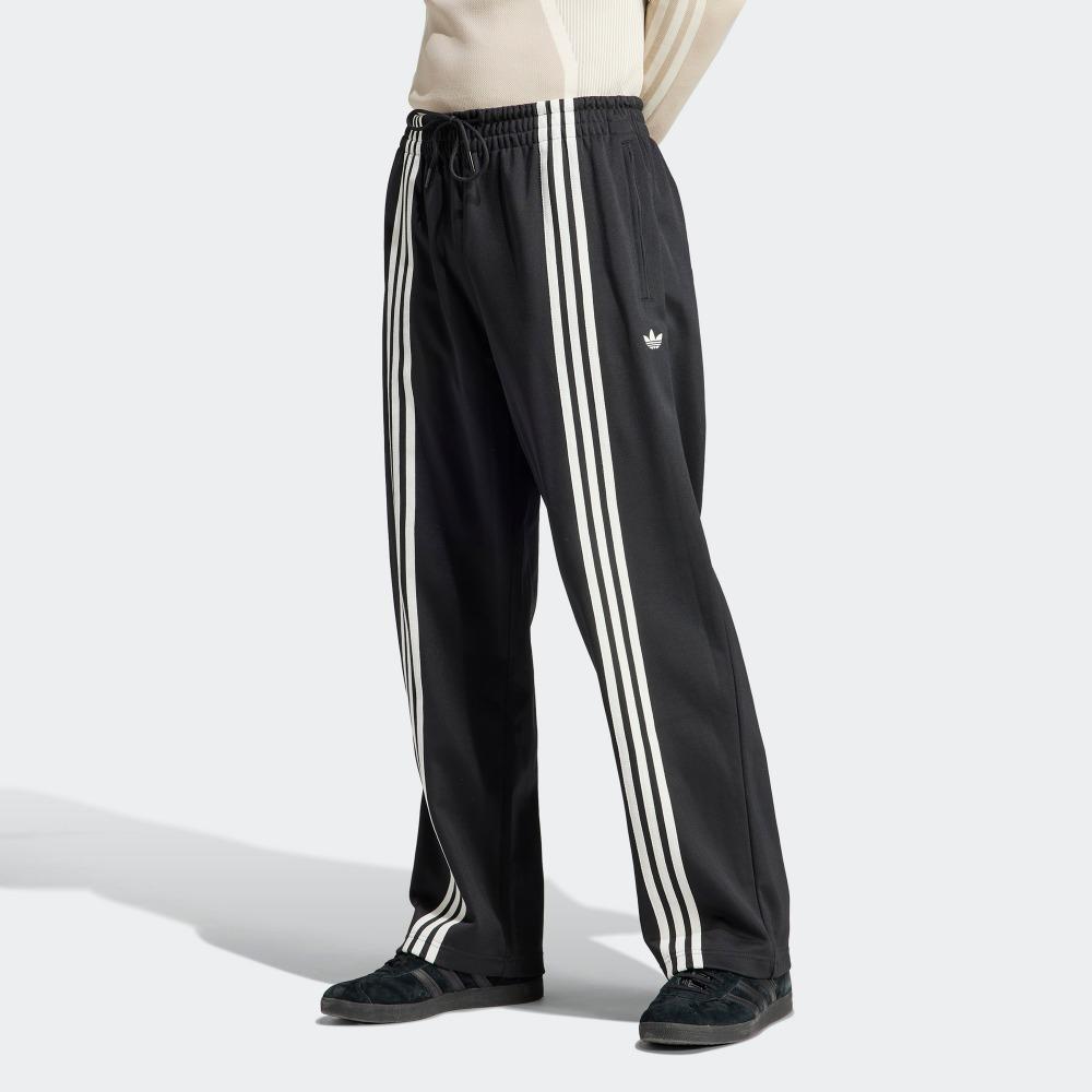 Adidas Originals Rifta City Boy Full Cut Knit Joggers With Three Stripes And Drawstring Men Bottoms Black HZ0714