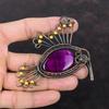 Purple Fire Labradorite Pendant Copper Wire Wrapped Gemstone Pendant Bird Jewelry Latest Design Pendant Handmade Copper Jewelry Gift For Mom