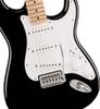 Squier Electric Guitar Stratocaster Black Maple