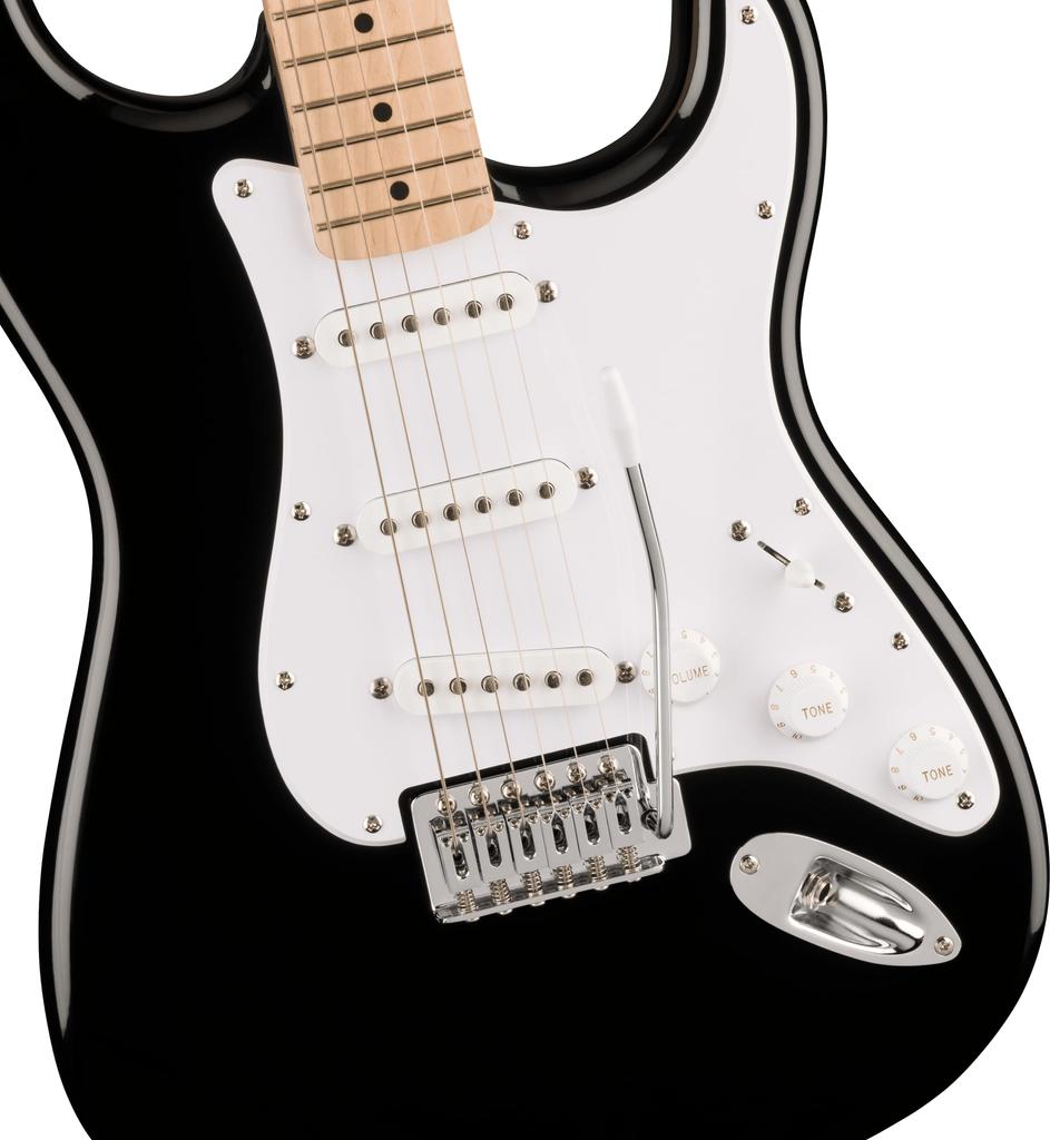 Squier Electric Guitar Stratocaster Black Maple