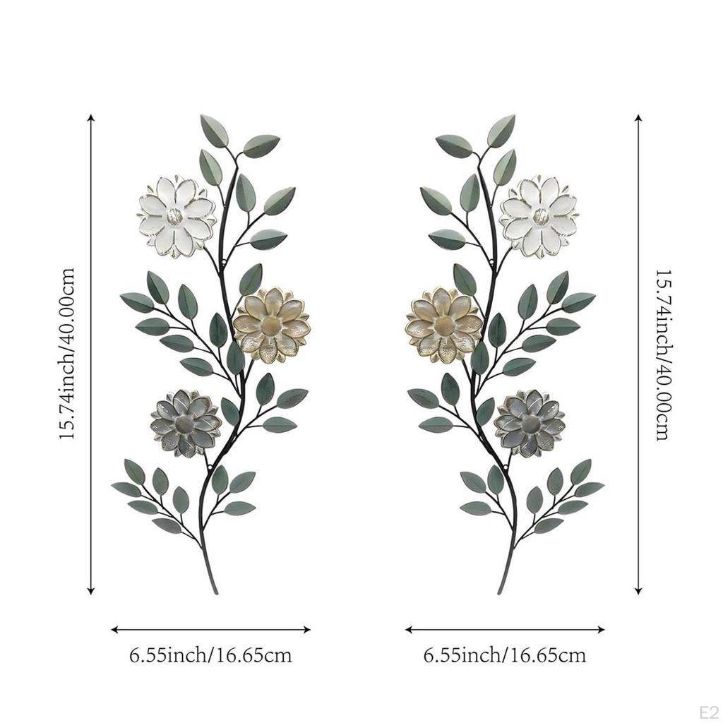 Floral Wall Decoration Iron Artwork Gift Decor Sturdy Suitable for Use In Living Room, Bedroom, ,