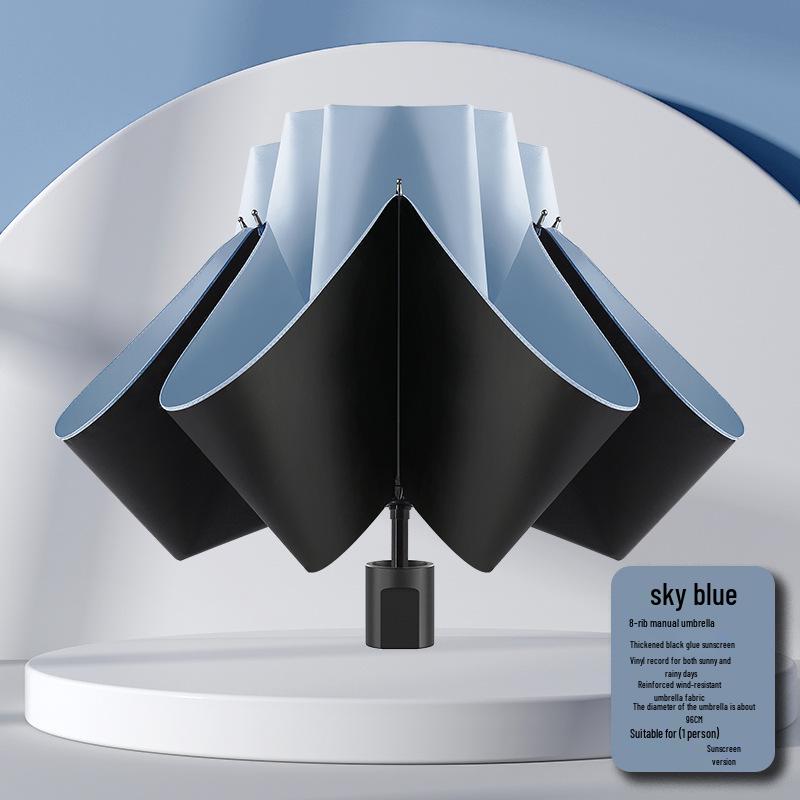 Parapluie Pare-Soleil Double Usage Extra Large: Épais, Renforcé, Pliable pour le Soleil et la Pluie
