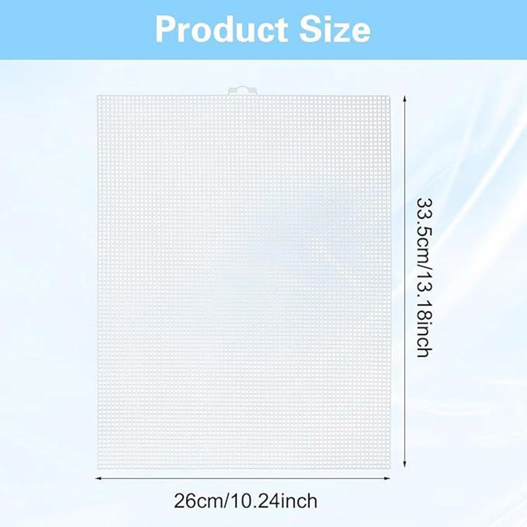 5 Pcs Creative Plastic Canvas Mesh Sheets Plastic Mesh Canvas Sheets for Crafts Embroidery Crochet Projects