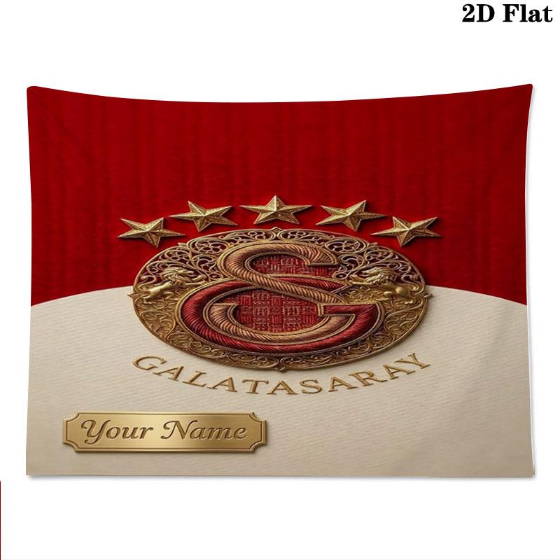 Galatasaray S Custom Name Wall Tapestry Aesthetic Wall Hanging Printed Fabric Blanket Decorative Tapestries for Bedroom Living Room Home Decor