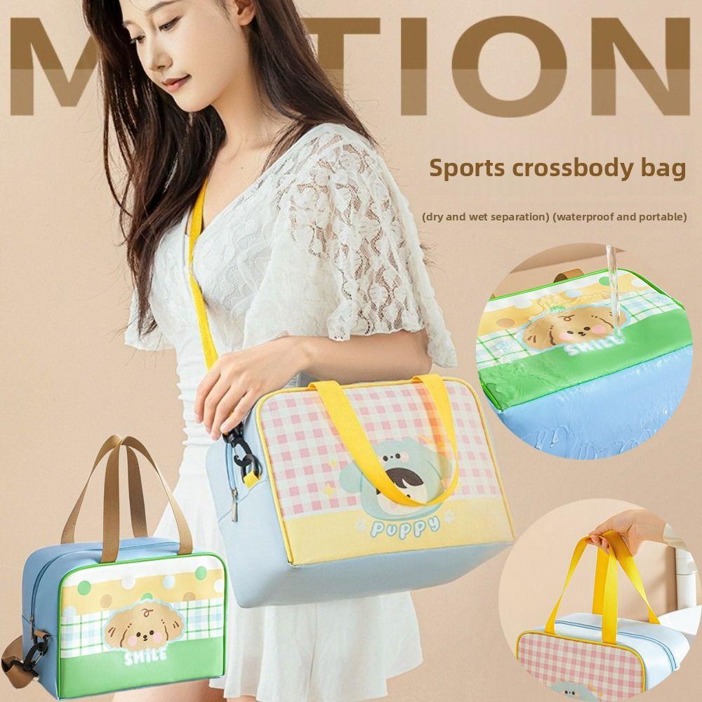 PU Gym Storage Bag Portable Toiletry Storage Bag Cute Crossbody Gym Bag  Travel