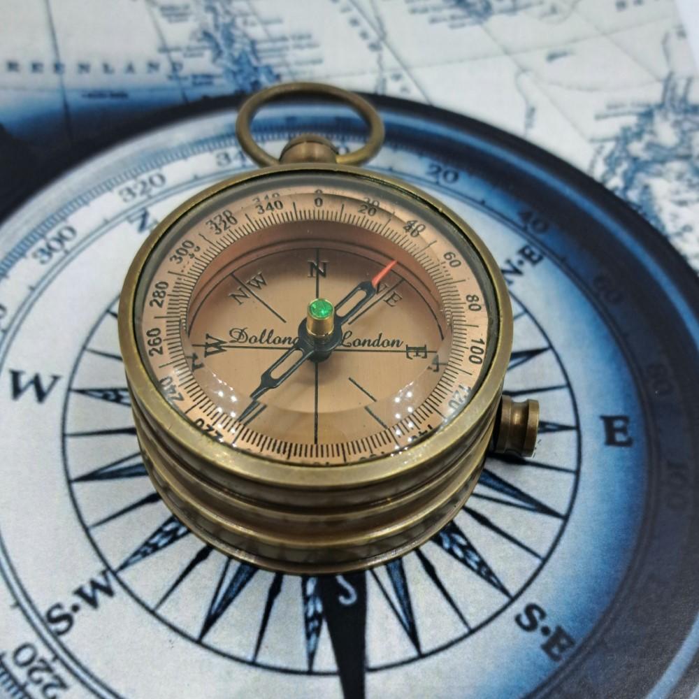 Vintage Brass Nautical Compass – 7 Cm, Maritime Collectible, Gifts for Him, Stocking Filler