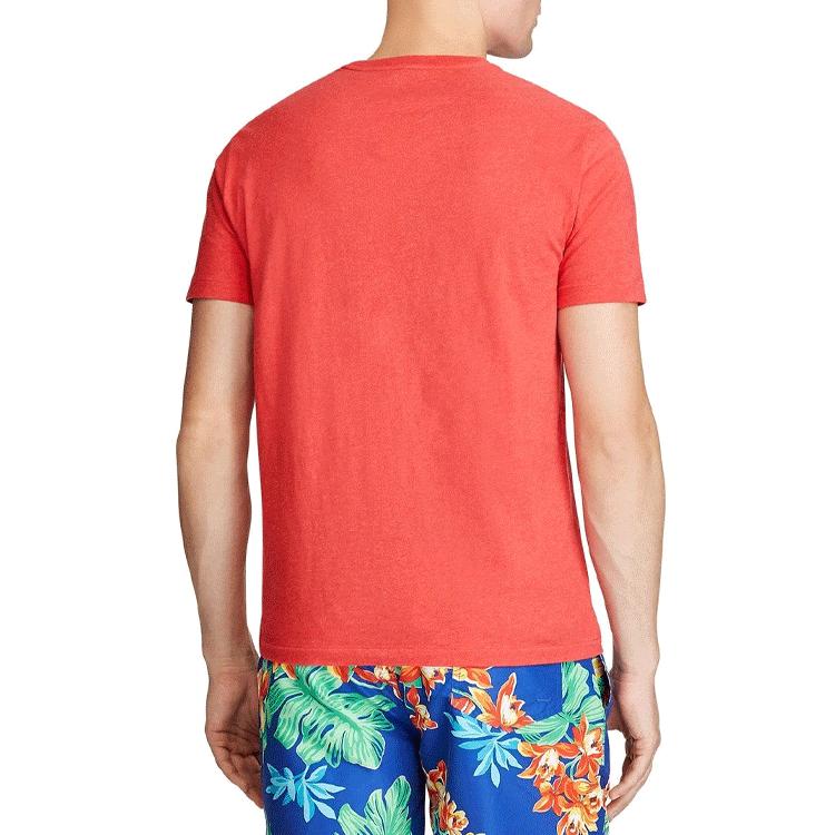 Polo Ralph Lauren Logo Vyšívané Ležérní Jednobarevné Tričko s Krátkým Rukávem a Kulatým Výstřihem Pánská Trička 710671438-118