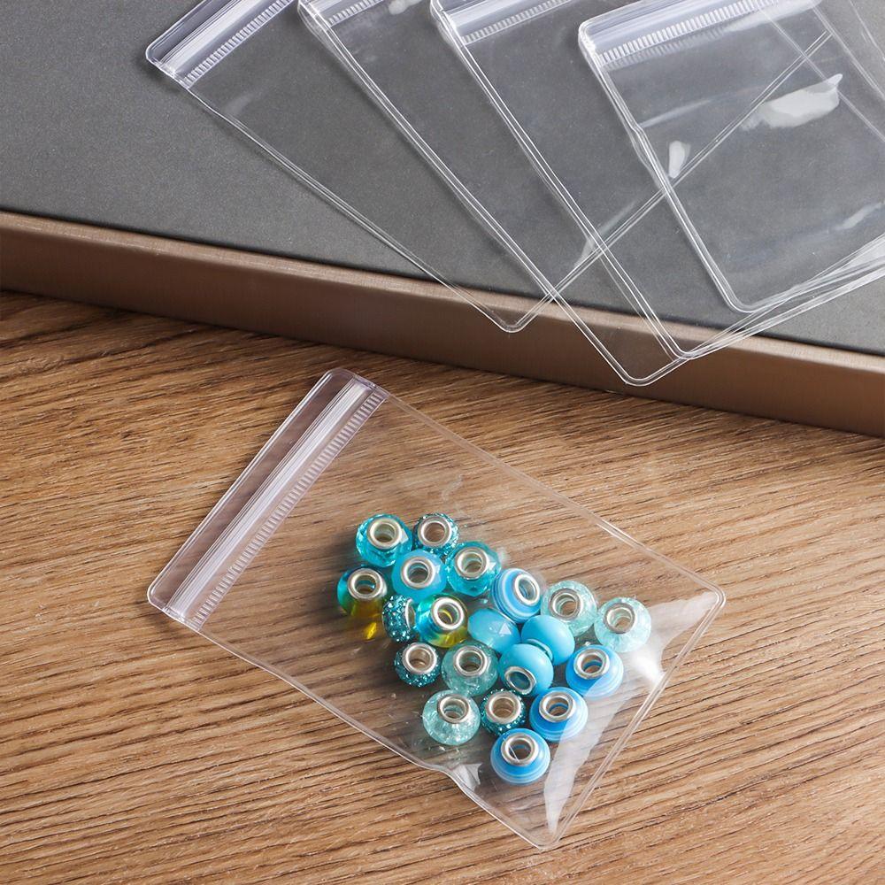 100Pcs Dustproof Self Sealing Bag Transparent Jewelry Bag  Gift Packaging Storage Pouches
