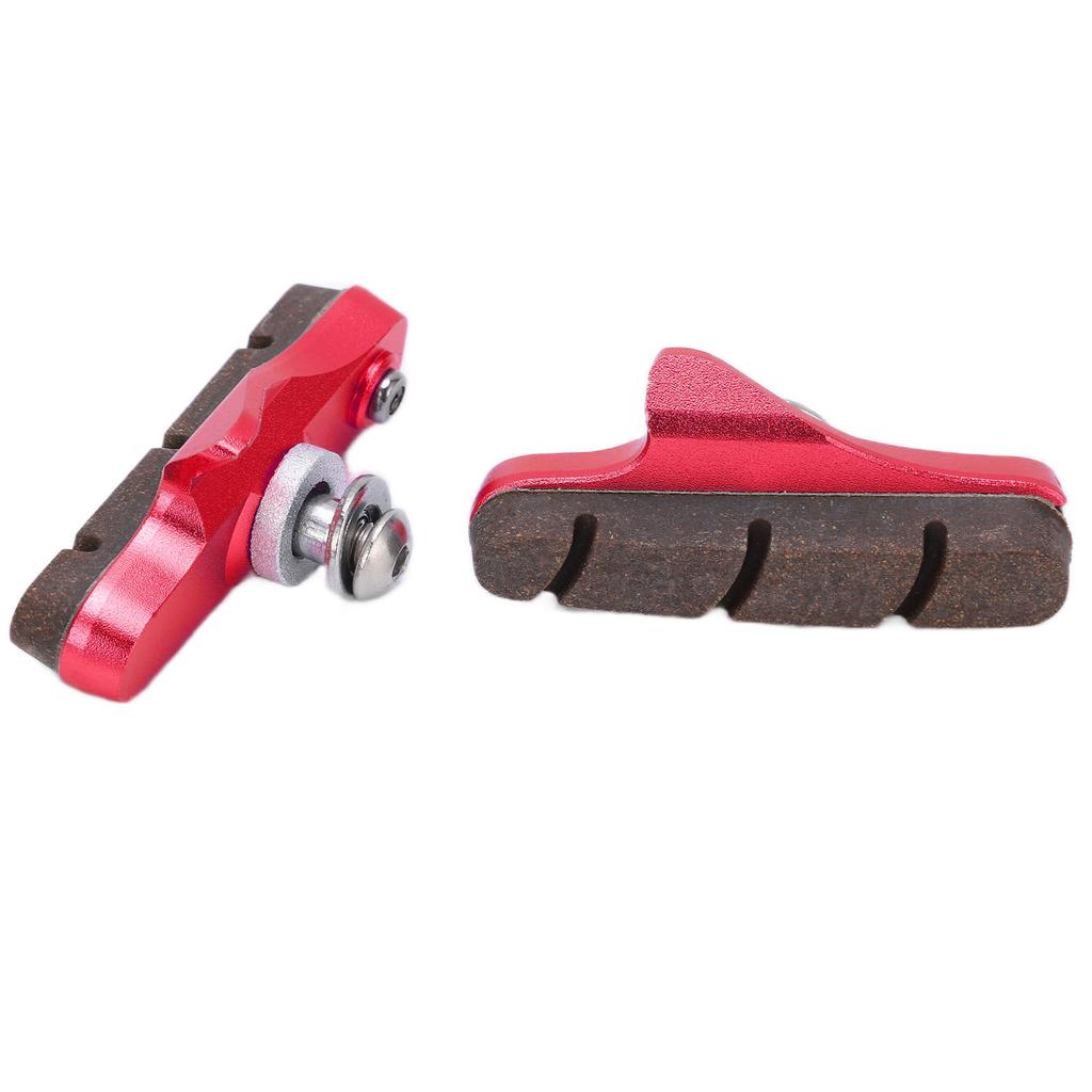 CANSUCC 2pcs Bike Brake Pads Professional Mountain and Road Bicycle V Brake PadsRed