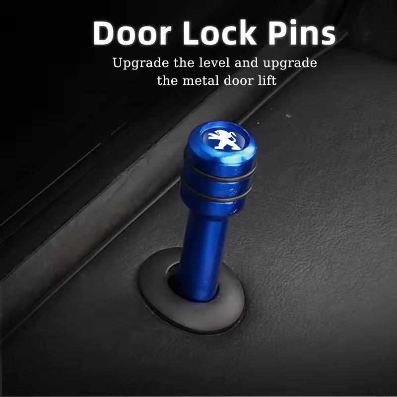 2/4pcs for Peugeot 308 306 307 2008 407 508 3008 g 5008 Rifter 301 408x 408 206 308s Car Door Lock Knob Pins Metal Covers