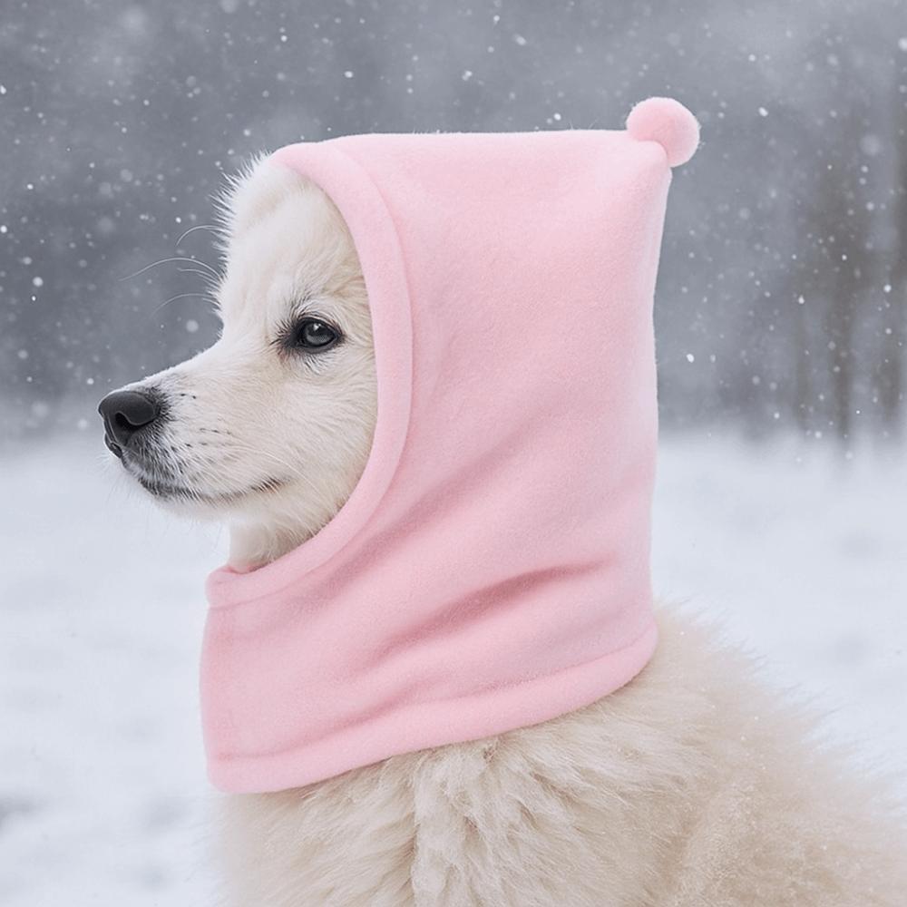 Fleece Pet Transformation Hat High Neck Solid Color Pet Ears Covers Windproof Comfortable Pet Warm Earmuffs Spring and Autumn