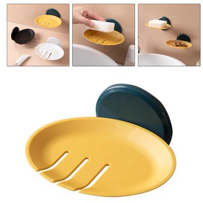 Nova Saboneteira de Ventosa Montada na Parede Suporte de Sabonete para Chuveiro Doméstico Recipiente Escorredor Porta Sabonete para Banheiro Vaso Sanitário