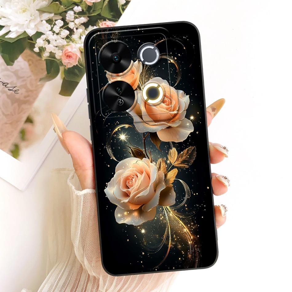 For ITEL P65 Cute Cat Flower Cartoon Phone Case For Itel P671L ItelP65 Shockproof Soft Silicone Covers Bumpers