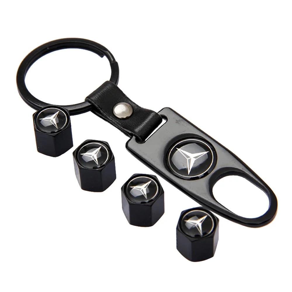 4PCS/SET Car Wheel Tire Valve Caps Tyre Rim Covers for Mercedes Benz W176 W204 W203 W205 W211 W124 W210 AMG CLA CLK GLK SL ML