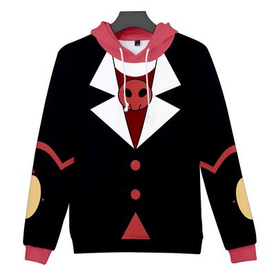 4 Colors Hazbin Hotel Anime Hoodie Tie Dye Hoodie Streetwear Cartoon Printed Hooded Sweatshirt Men Women Cosplay Sports Pullovers