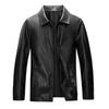 Chaqueta de Cuero para Hombre de Negocios y Ocio con Cuello Alto, Solapa de Moda, Atractiva