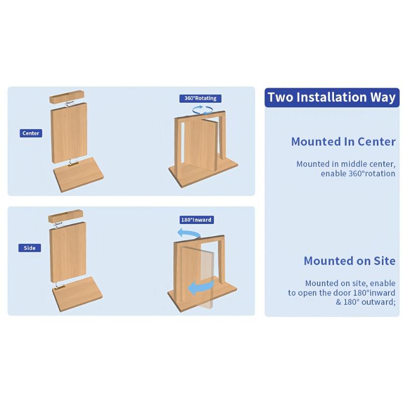 1Pair 360° Rotate Hidden Door Hinge Heavy-duty Stainless Steel Hinge Kit with Ball Buckle for Wooden Secret Door Bookshelf