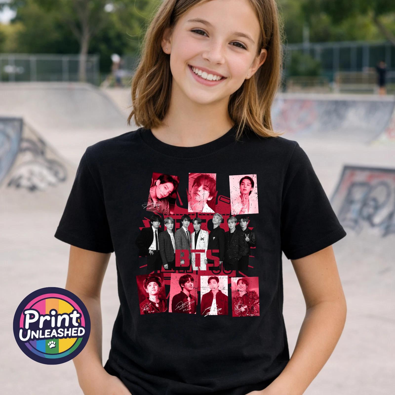 Kids BTS T-Shirt KPOP Graphic Band Tee Age 5-18 BTS Photos Print Boy Girl Teen 3XL