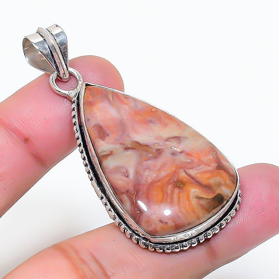 Natural Dolomite Gemstone Handmade 925 Sterling Silver Pendant 2.05  AP-15437