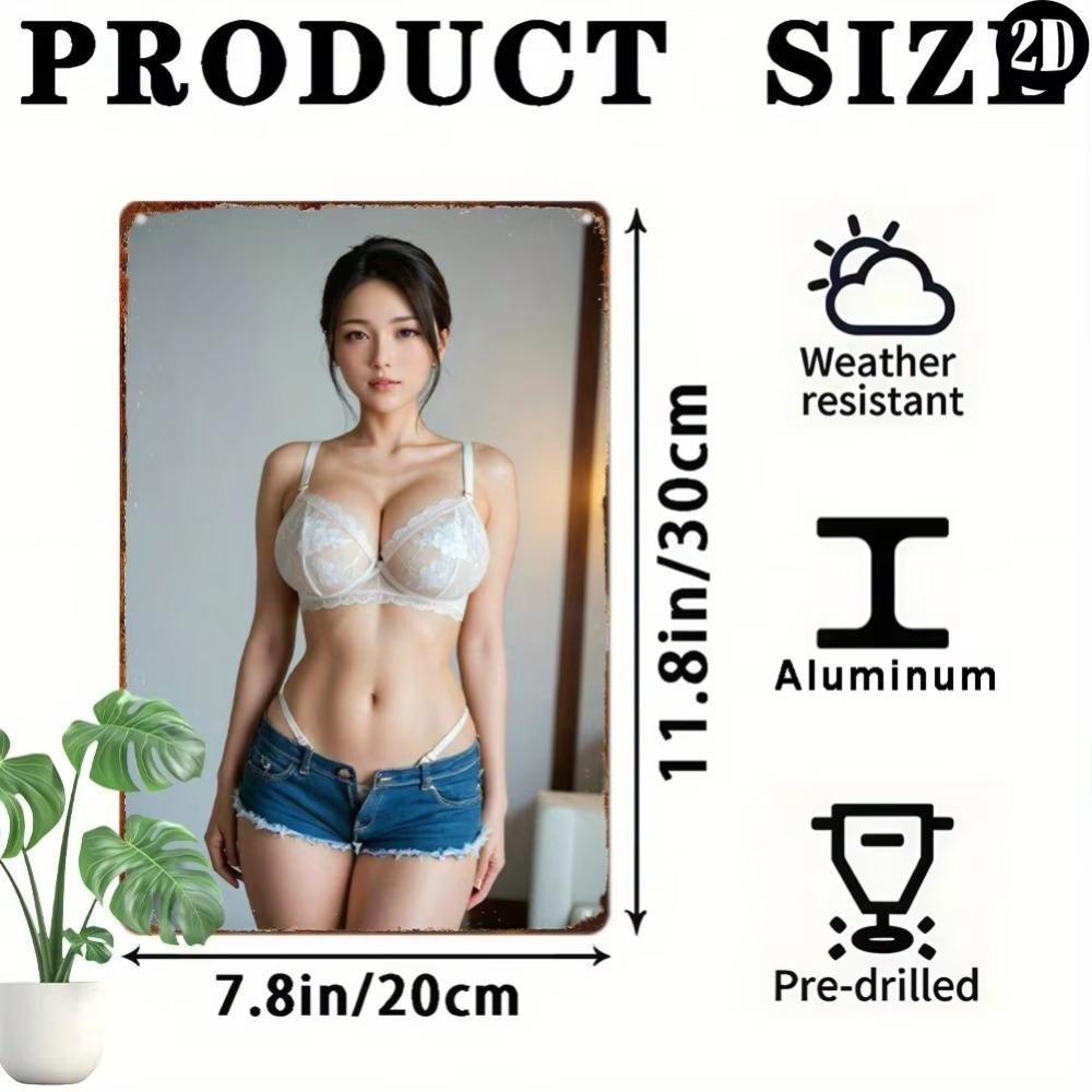 Anime Metal Wall Art Vintage Aluminum Sign Home Decor Gift 20x30cm