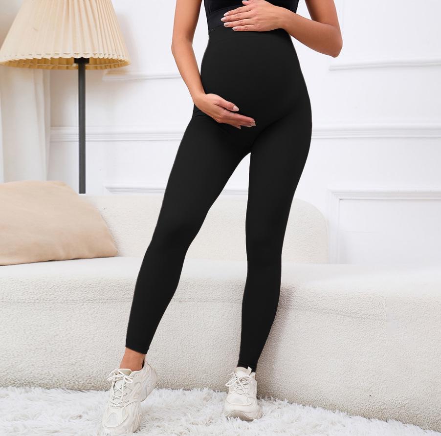 2025 New Style Maternity Leggings: High Elasticity, Quick-Dry, Small Leg Fit, Early Pregnancy Belly Support, No Binding, Long Pants