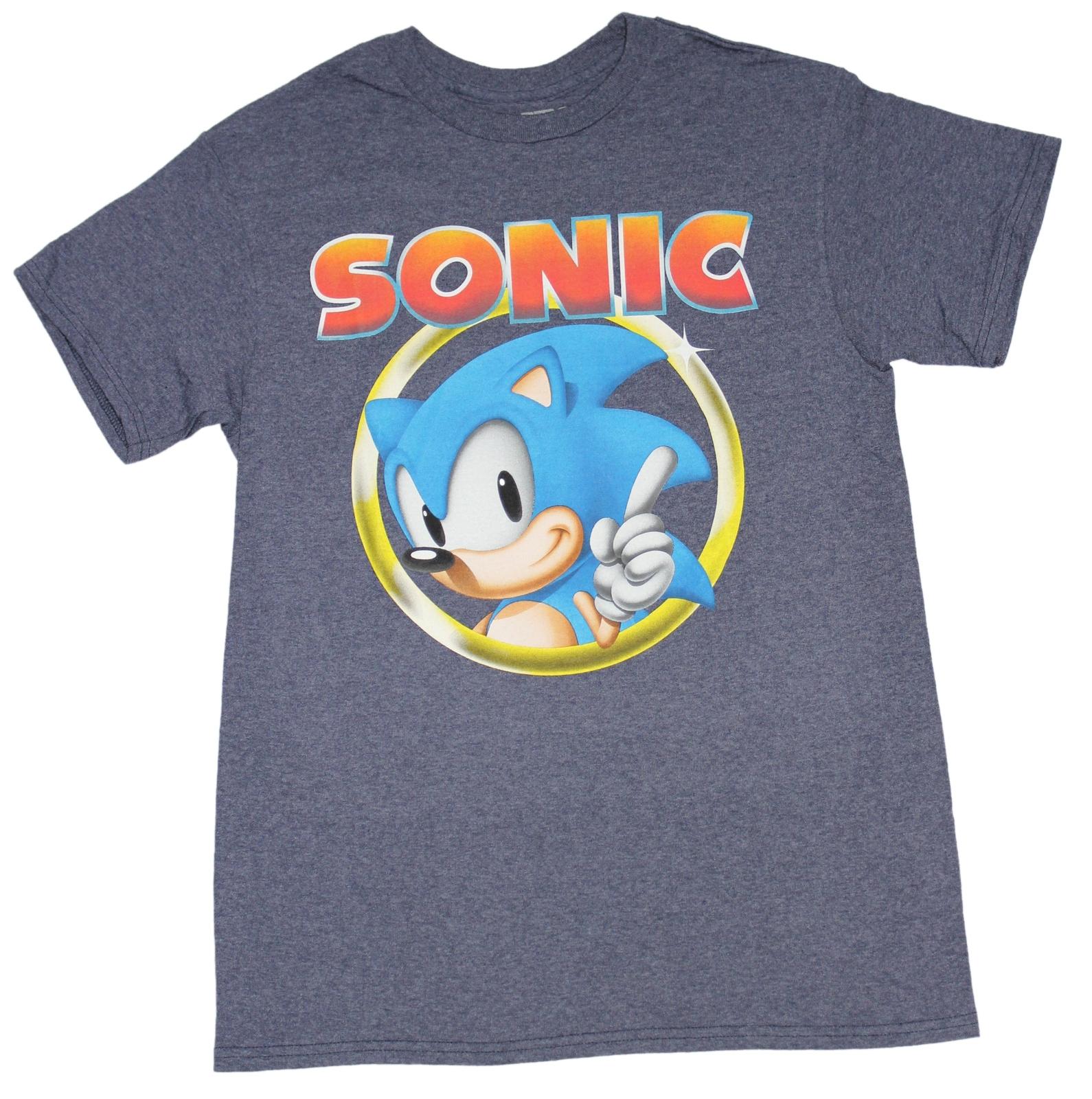 Sonic the Hedgehog New Adult T-Shirt - Finger Pose in Ring XXL
