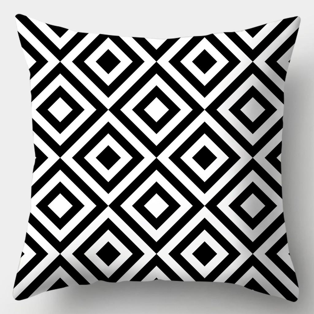 Black and White Series Pillowcase Sofa Simple Home Style Cushion Cover Bedroom Living Room