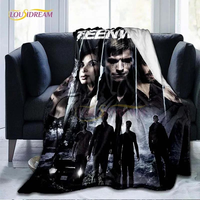 Teen Wolf Throw Blanket Cover Flannel Blankets for Beds Sofas Warm Bed Sheet Soft Bedding Bedroom Decor Fans Gift