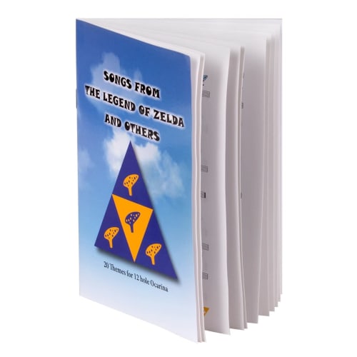 Deekec Songbook Display and 12-Hole Alto C Ocarina Legend of Zelda with Protective Bag Stand, Blue