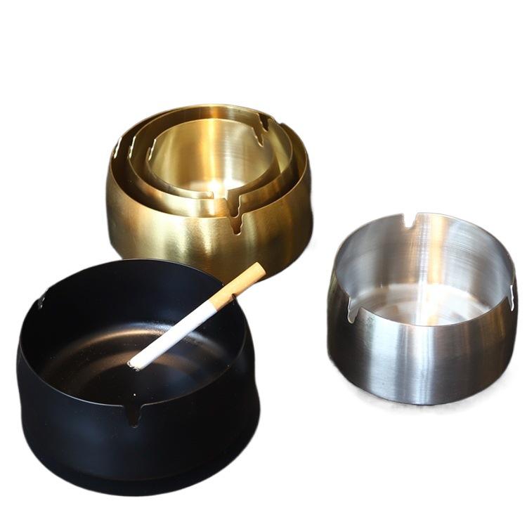 Windproof Stainless Steel Luxury Ashtray for Home, Restaurant, Hotel & Guesthouse - Customizable Logo
