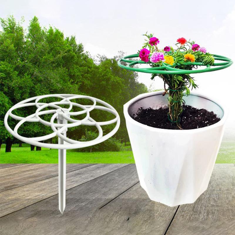 White Plastic Garden Stackable Bonsai Climbing Frame Plant Cage Frame Plant Support Stand Climbing Vine Rack Gardening Supplies