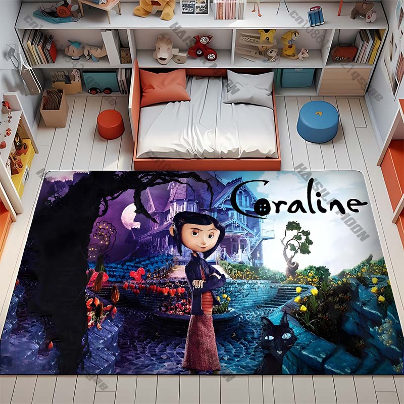 1PC Mystery C-C0raline Series Printed Carpet Living Room Bedroom, Sofa Rug, Modern Large Area Home Decor Mat Gift for Friends