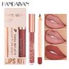 Matte Waterproof Lipstick, Gloss, and Lip Liner Set - Non-stick, Non-fading