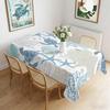 Summer Blue Sea Turtle Starfish Rectangle Tablecloth for Table Decor Reusable Kitchen Dining Tablecloth for Home Wedding Party