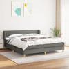 VidaXL Divan Bed with Mattress Dark Grey 180x200cm Fabric - Model 3126902