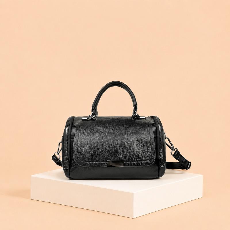 New Korean Version Easy To Fit Retro Shoulder Boston Pillow Bag Women's Handbag Large Capacity Oblique Span Bag Women