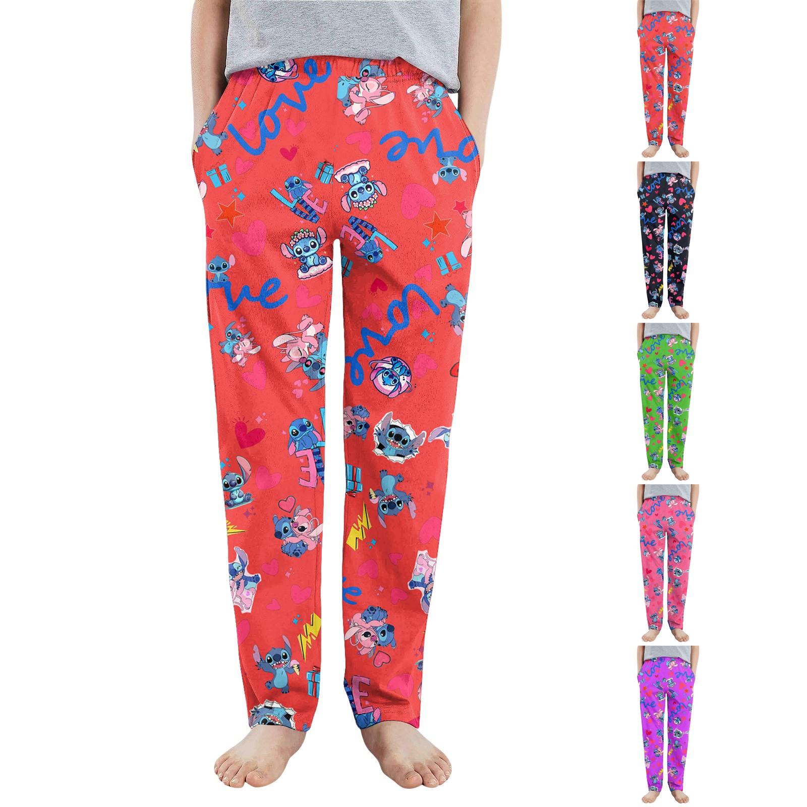 

Kids Printed Pocket Casual Sweatpants Pants 90 фіолетовий