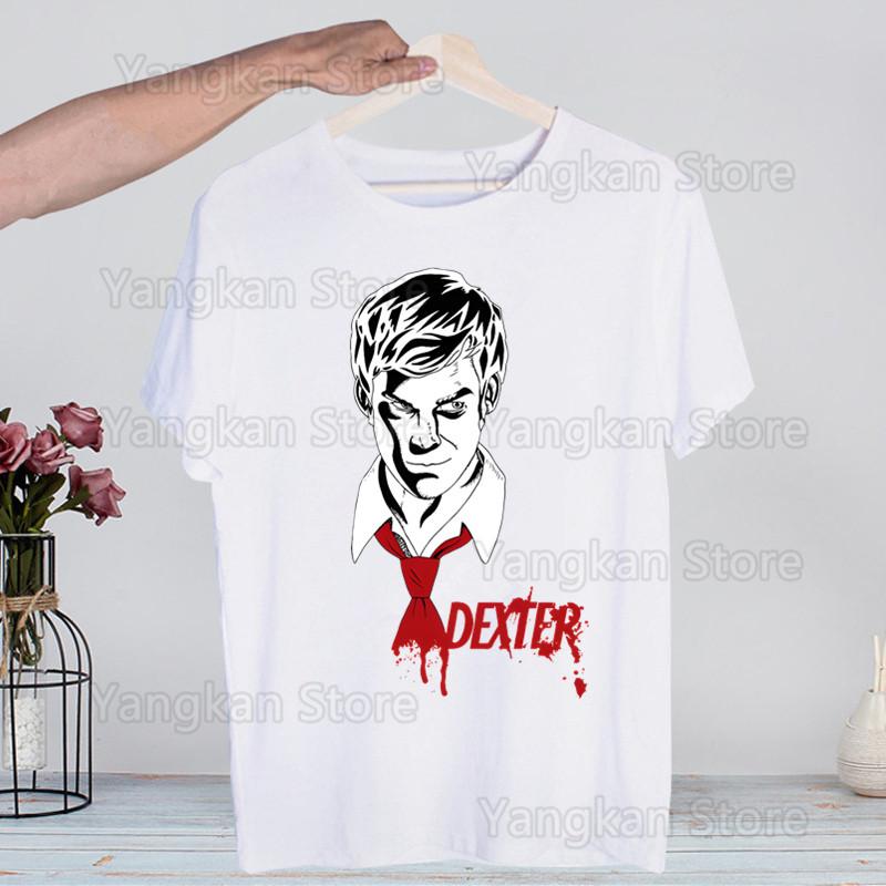 Dexter Morgan Tshirts Men Fashion Summer t-shirts Tshirt Hip Hop Girl Top Tees streetwear Harajuku Funny