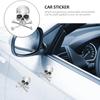 2pcs Skull Shape Skull Skeleton Car Emblem Badge 3D Logo Metal Badge Sticker  for Car Exterior
