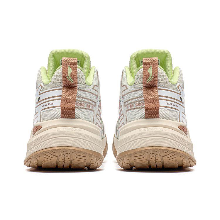 Li Ning Kids Basketball Series Dawn Halo Durable Non-Slip Rebound Color Block Letter Mid-Top Basketball Shoes Kids Basketball Shoes YKBT030-5