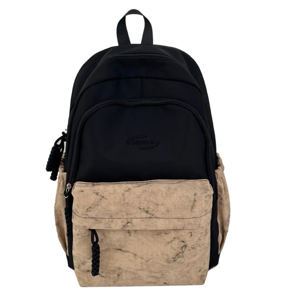 School bag 2025 new tie-dye backpack Korean version fashionable and cute large-capacity school bag casual simple backpack